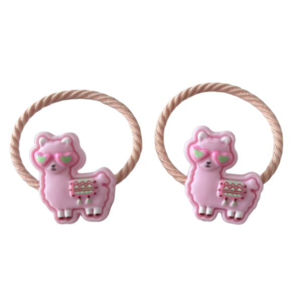 Elastiekjes roze alpaca (2 stuks)