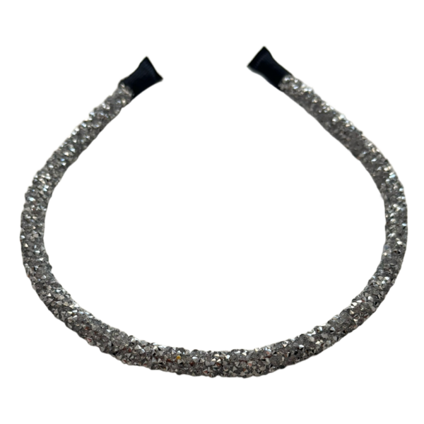 Glitter diadeem zilver