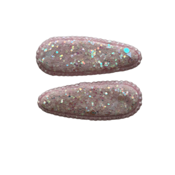Pink sparkle speldjes (2 stuks)