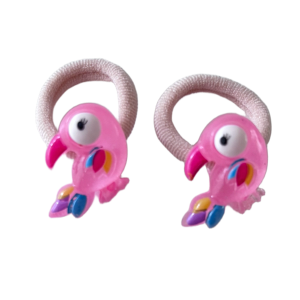 Kleine elastiekjes tropische vogel (2 stuks)