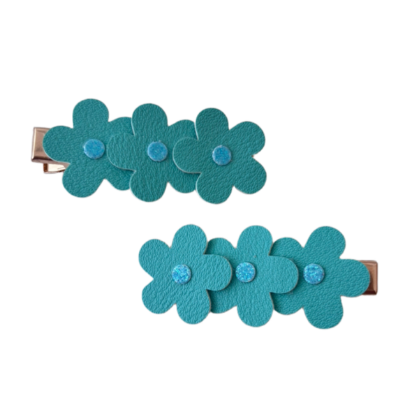 Mini Flower turquoise (2 stuks)