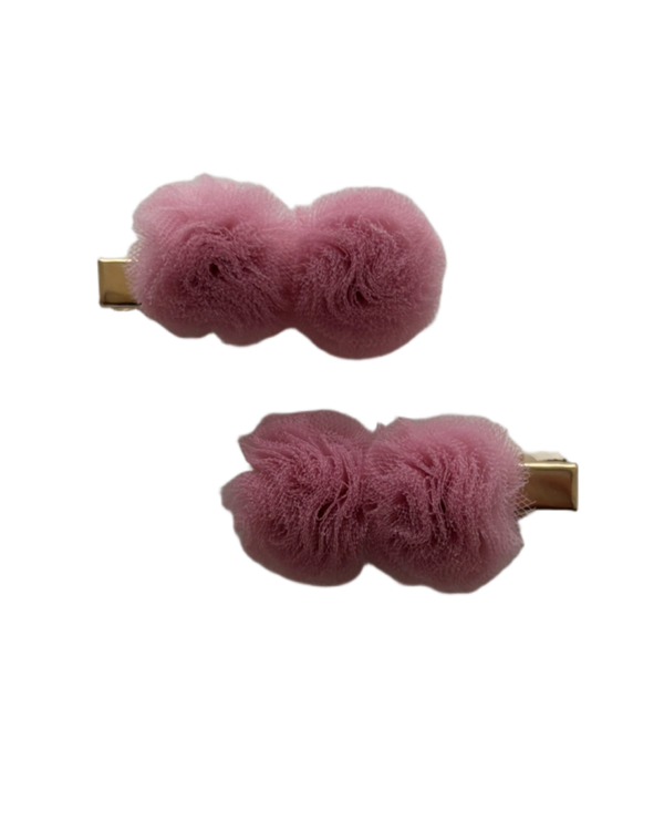Alligator speldjes pompon (2 stuks)