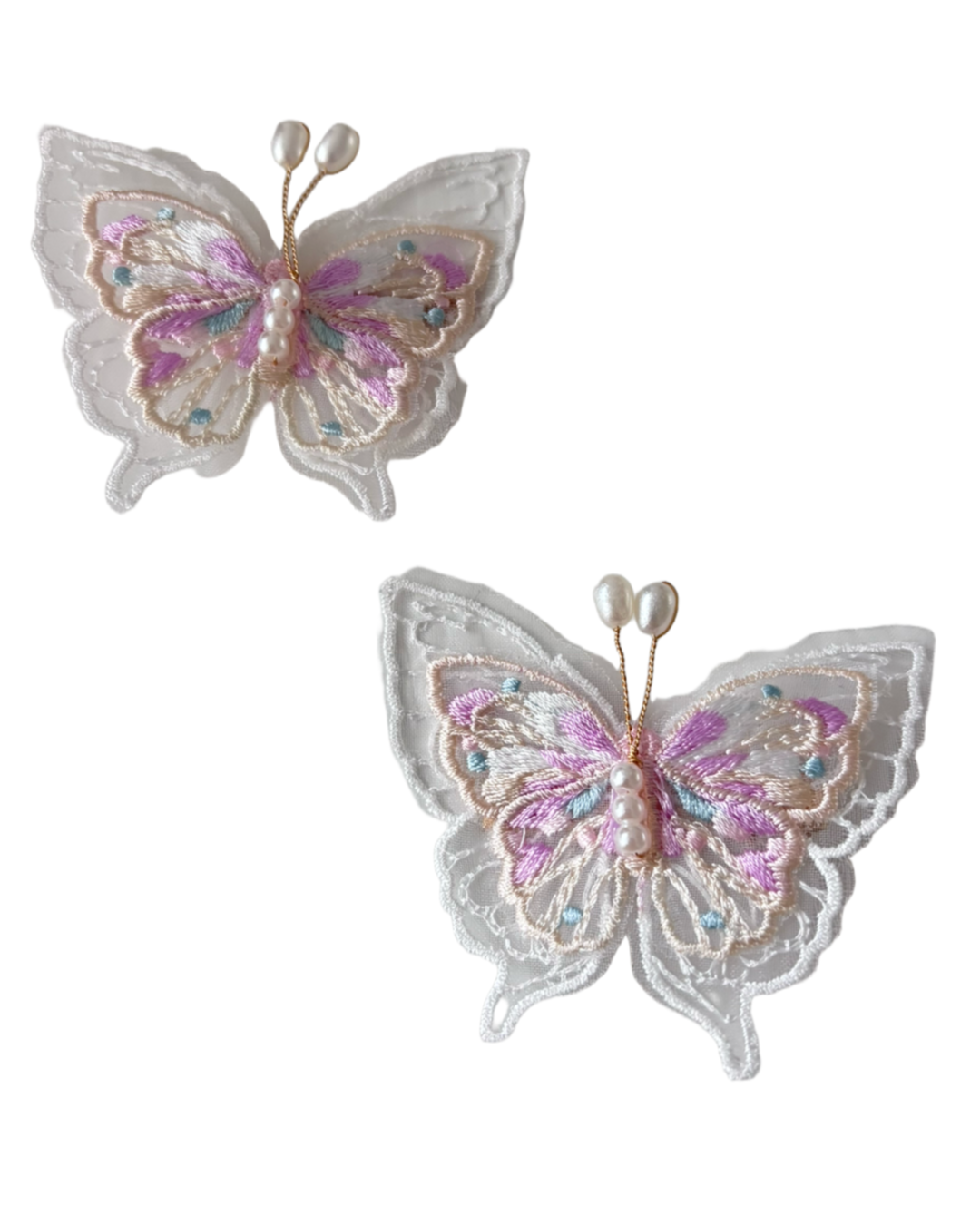 Pastel vlinders (2 stuks)