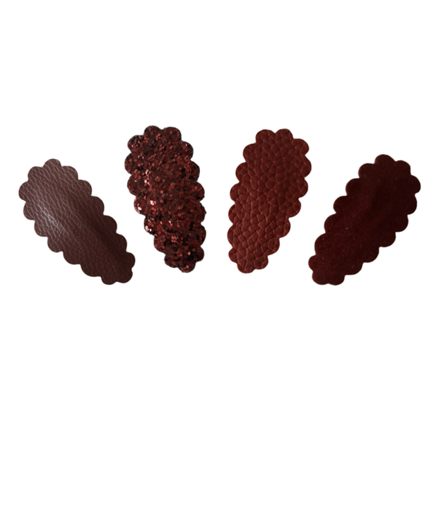 Setje haarspeldjes Bordeaux