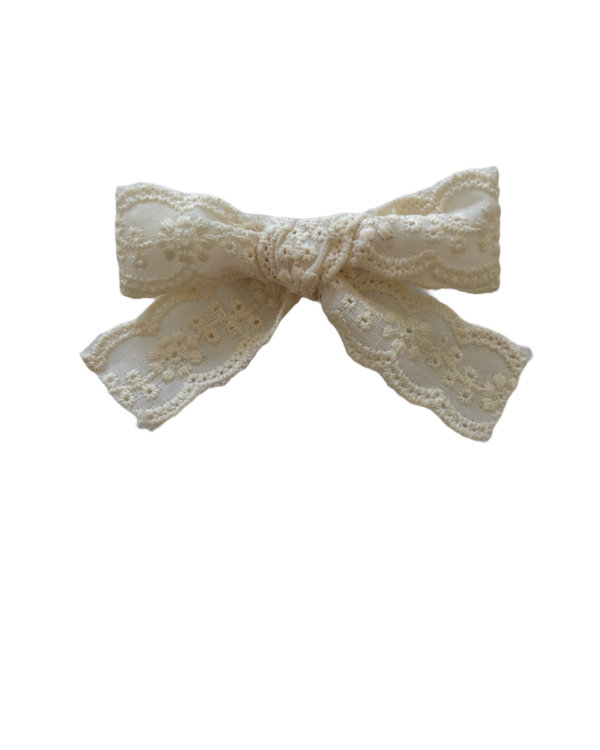 Beige stoffen strik