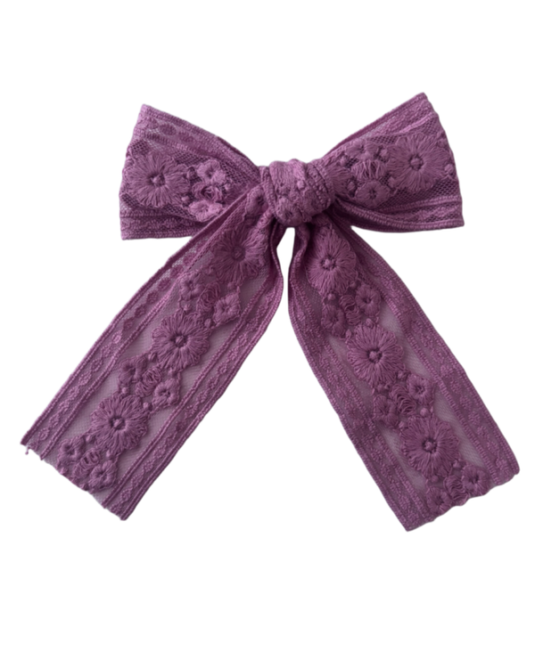 Mauve kleurige strik groot