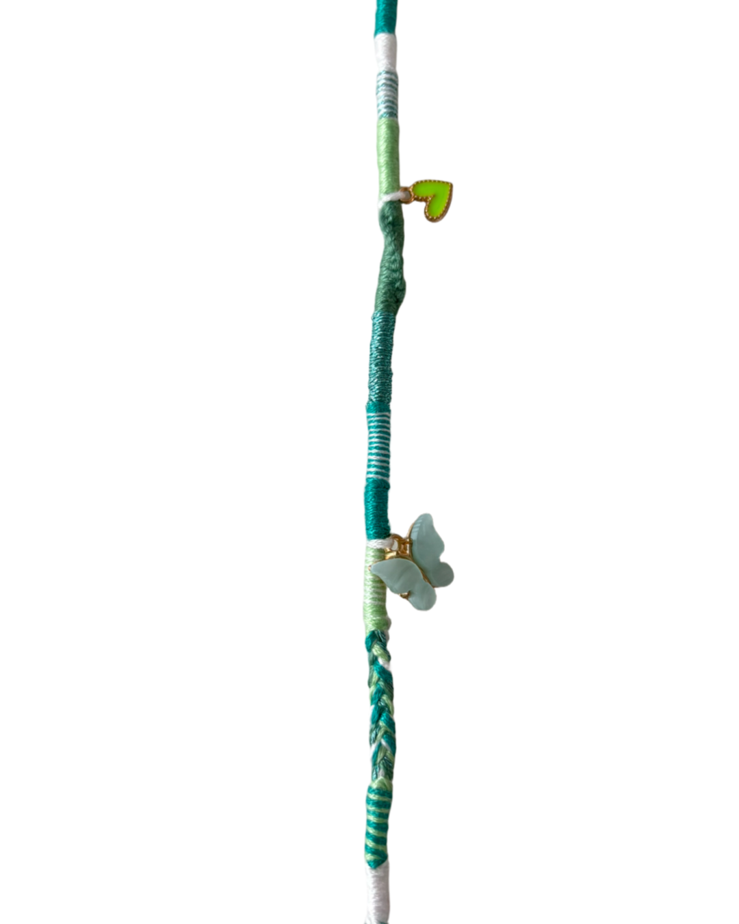 Ibiza haarsieraad groen (22,5 cm)