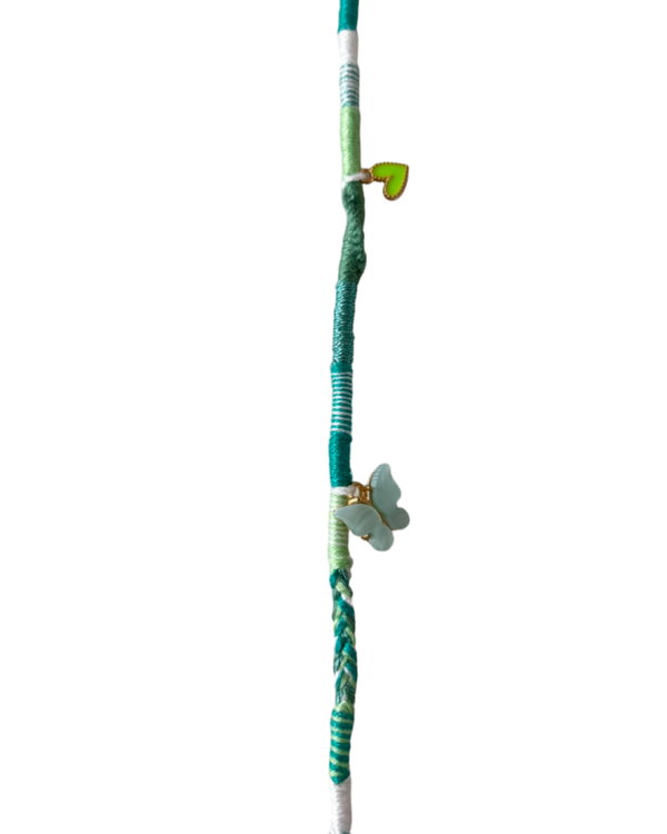 Ibiza haarsieraad groen (22,5 cm)