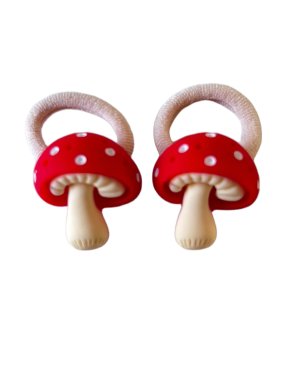 Kleine elastiekjes paddestoel (2 stuks)