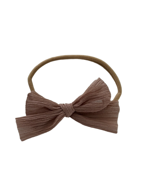 Elastische haarband taupe strik