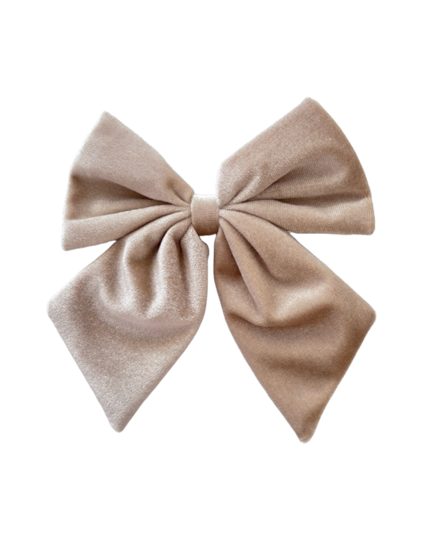 Velvet beige strik