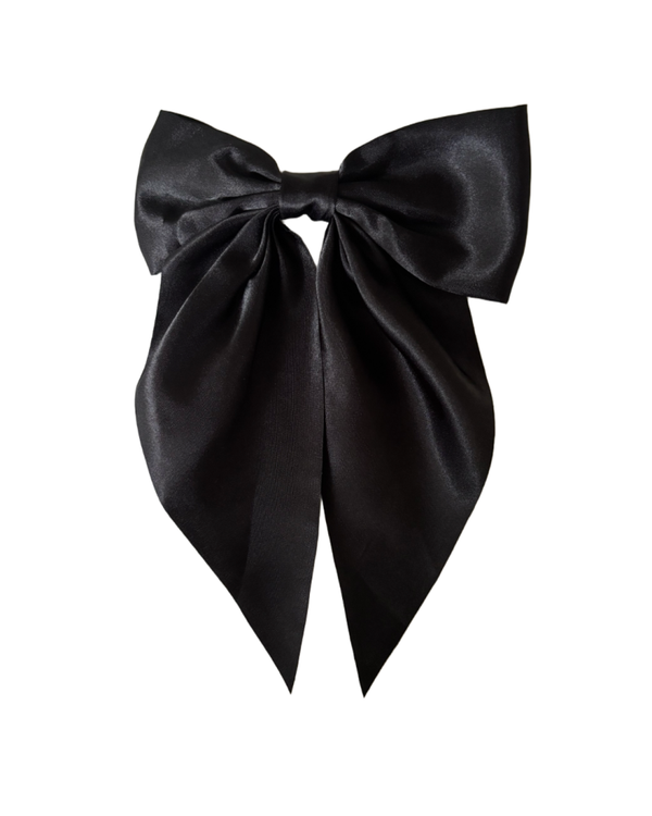 Satijnen strik zwart