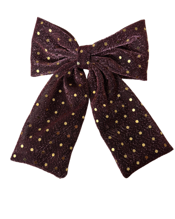 Grote Bordeaux/ paars glitter strik disco