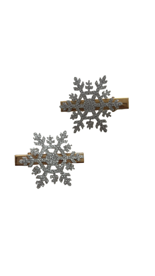 Glitter sneeuwvlokjes (2 stuks)