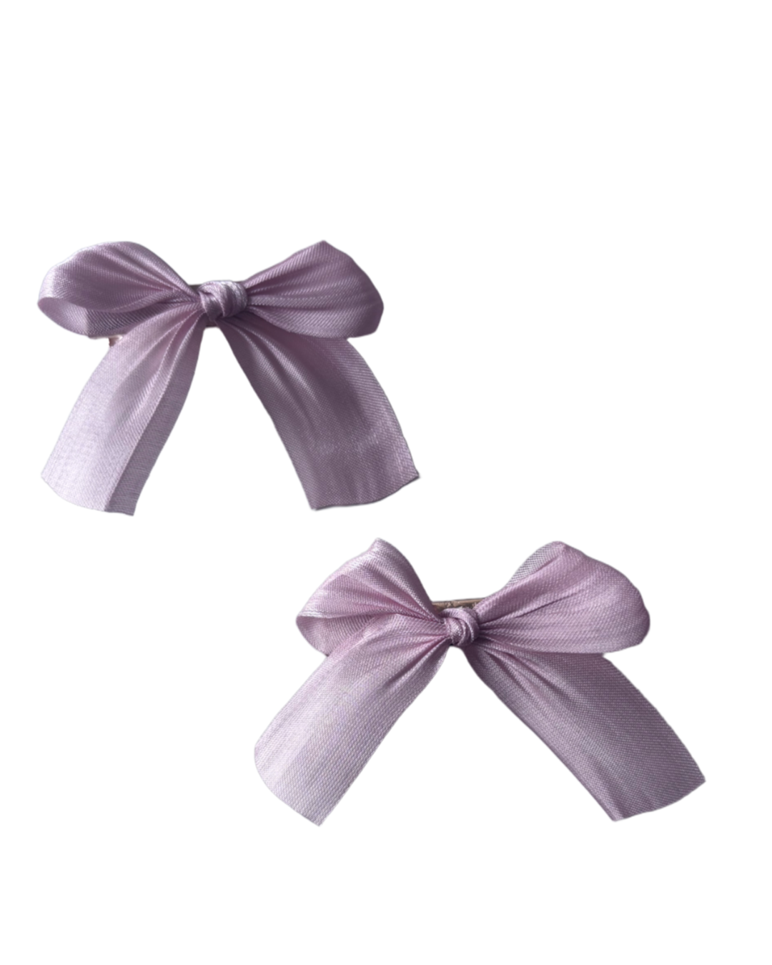 Strikjes satijnen glans roze (2 stuks)