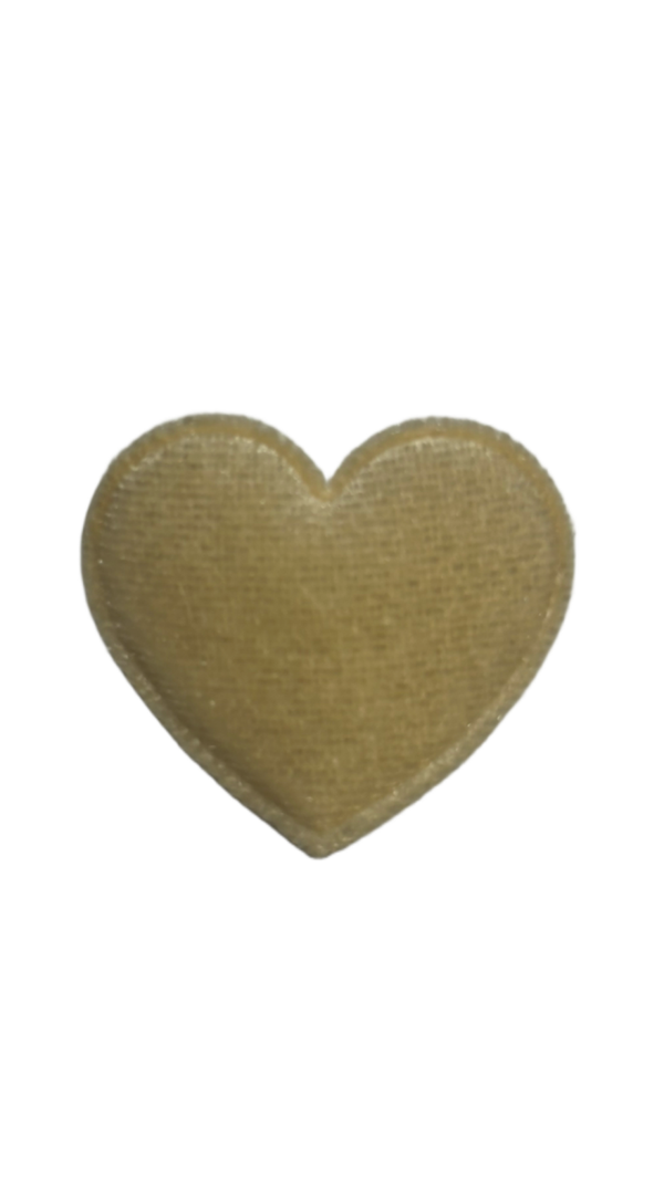Antislip velvet hartje beige