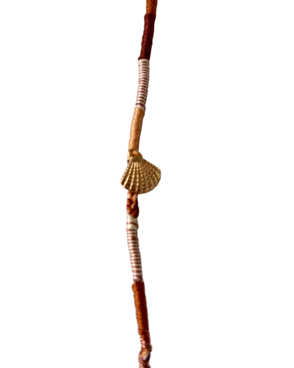 Ibiza haarsieraad bruin/beige (23 cm)