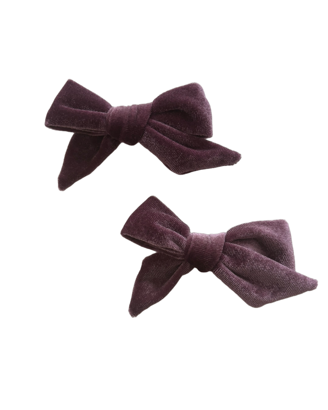 Strik velvet paars (2 stuks)