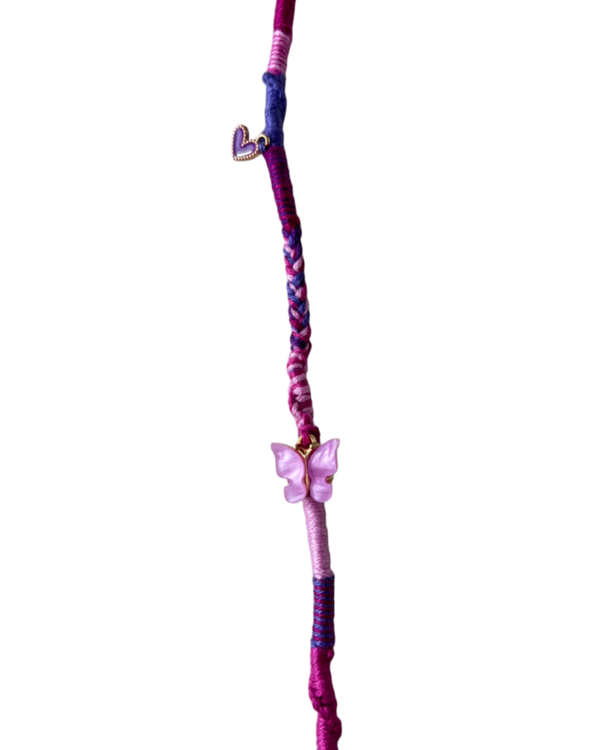 Ibiza haarsieraad paars (26 cm)