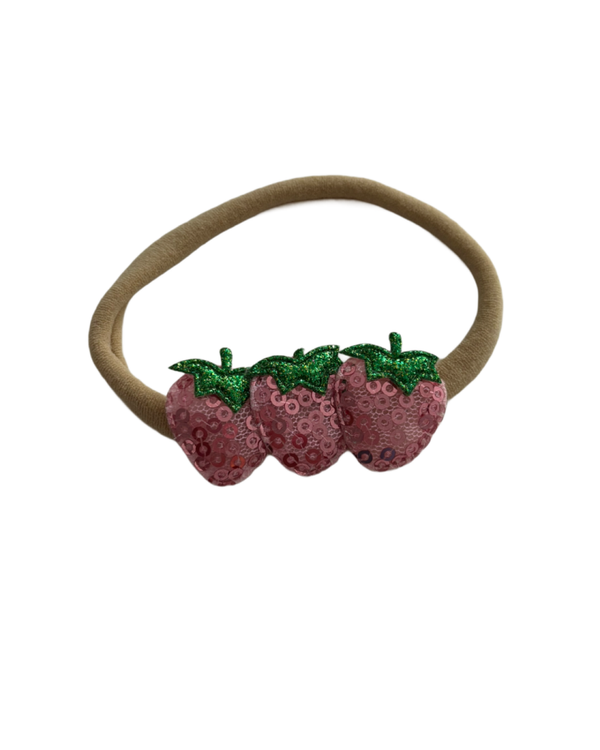 Elastisch haarbandje strawberry sparkle