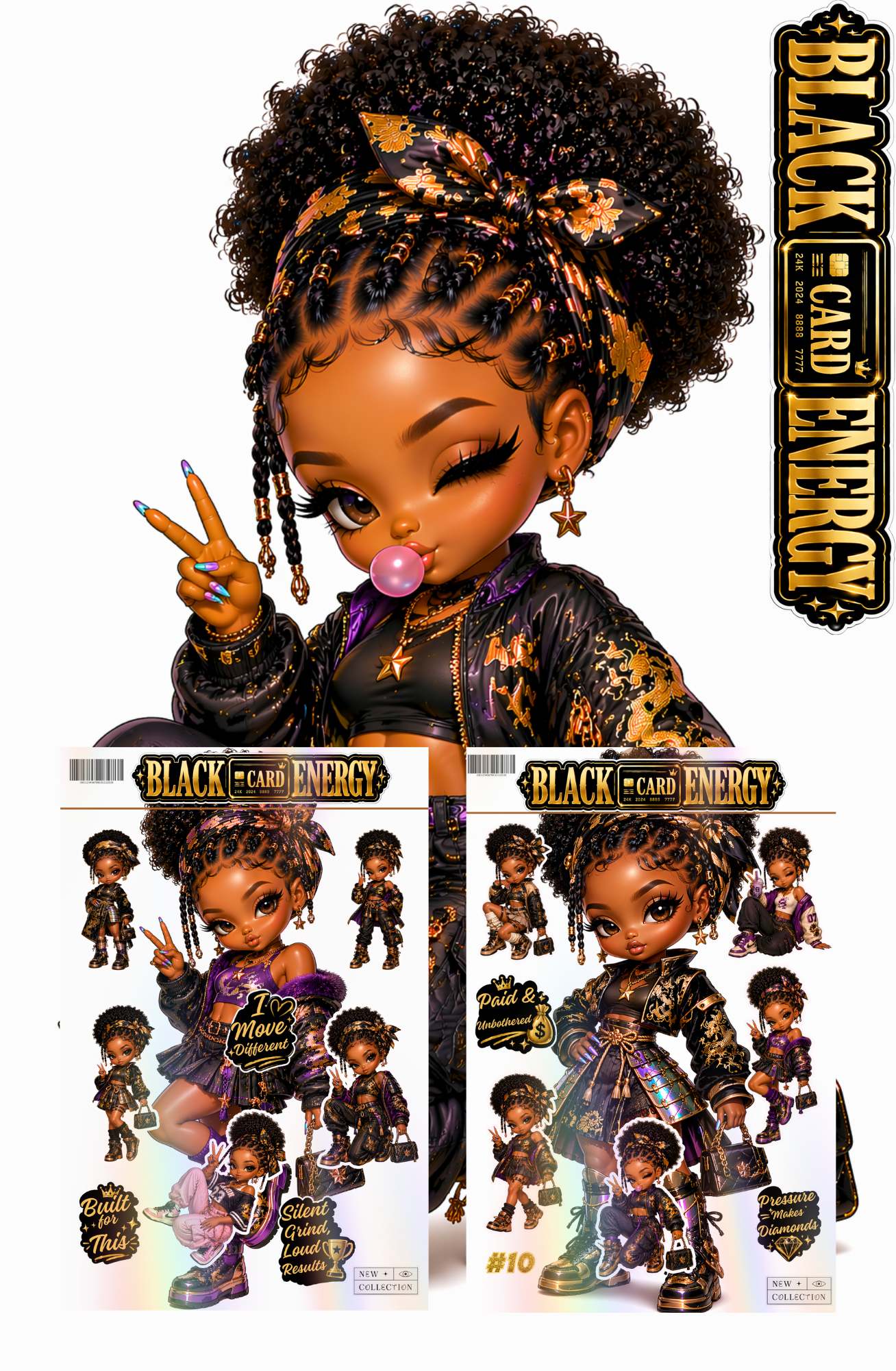 Black Card Energy Sticker Pack