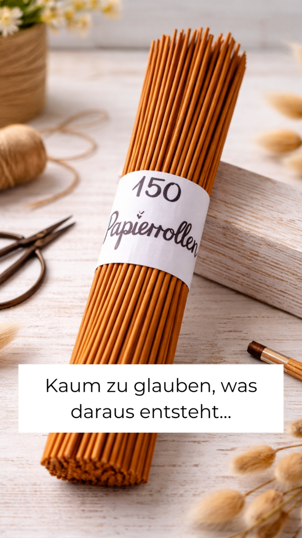150 Papierrollen – gefärbt (braun)