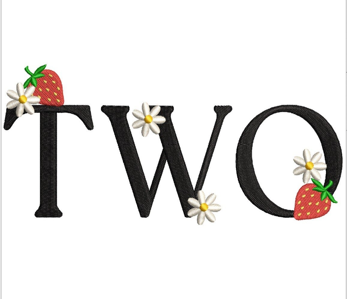 Birthday TWO strawberry Sweater