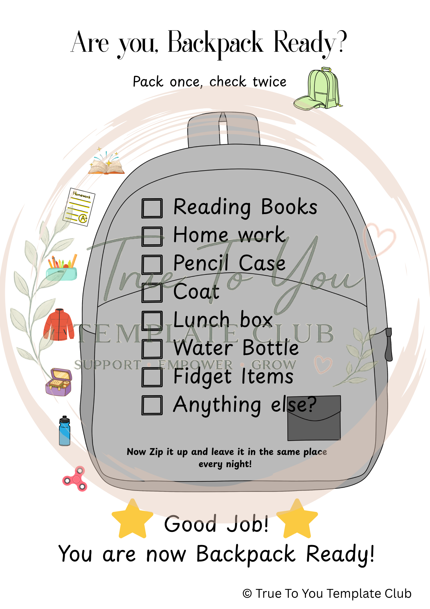 Visual Checklist: Are you Backpack Ready?