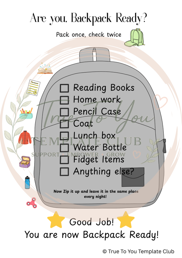 Visual Checklist: Are you Backpack Ready?