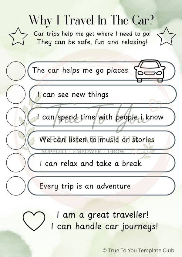 Social Story: Why I travel in the car?
