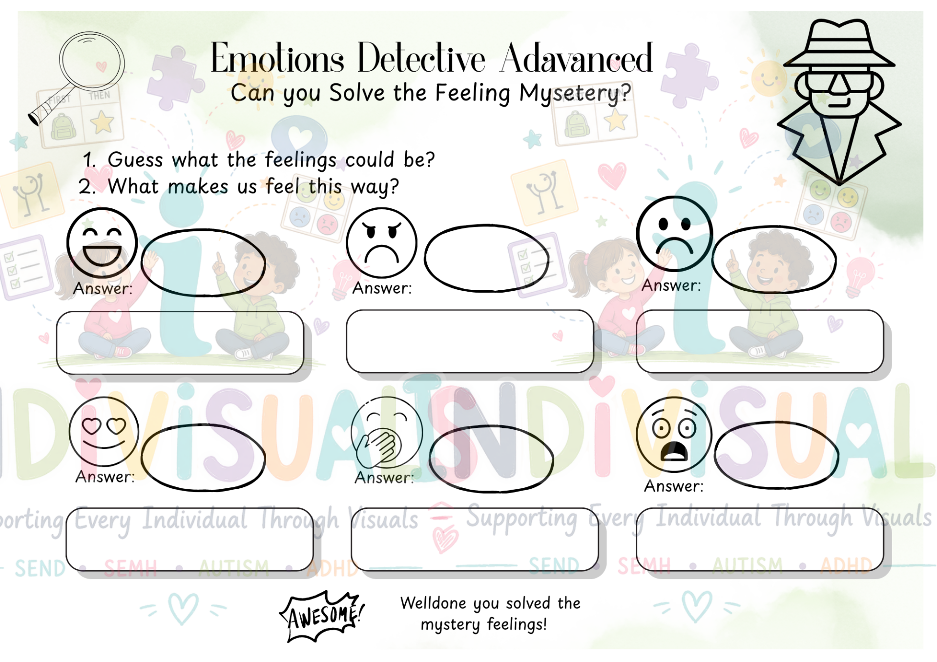 Independence game - Emotions Detective Advanced