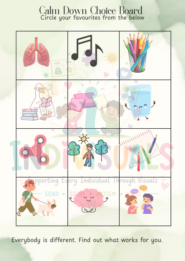 My Calm Choice Board