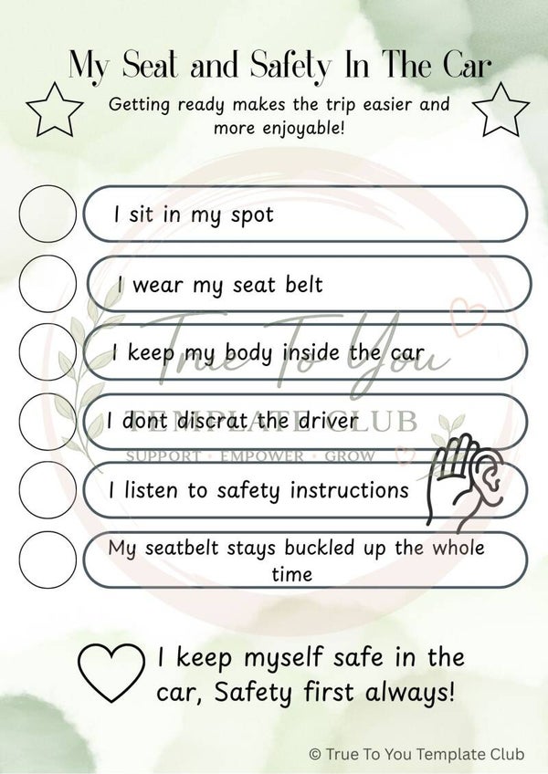 My seat and safety in the car