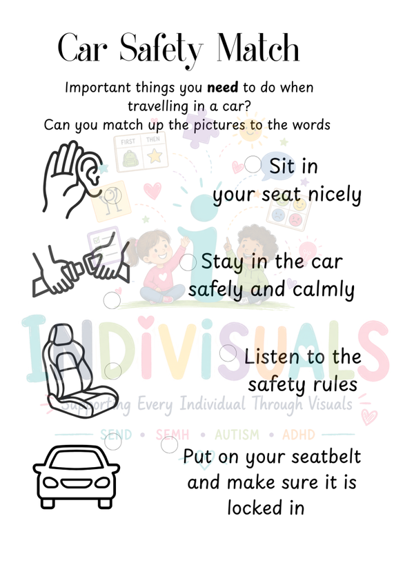 Car Safety Match Game