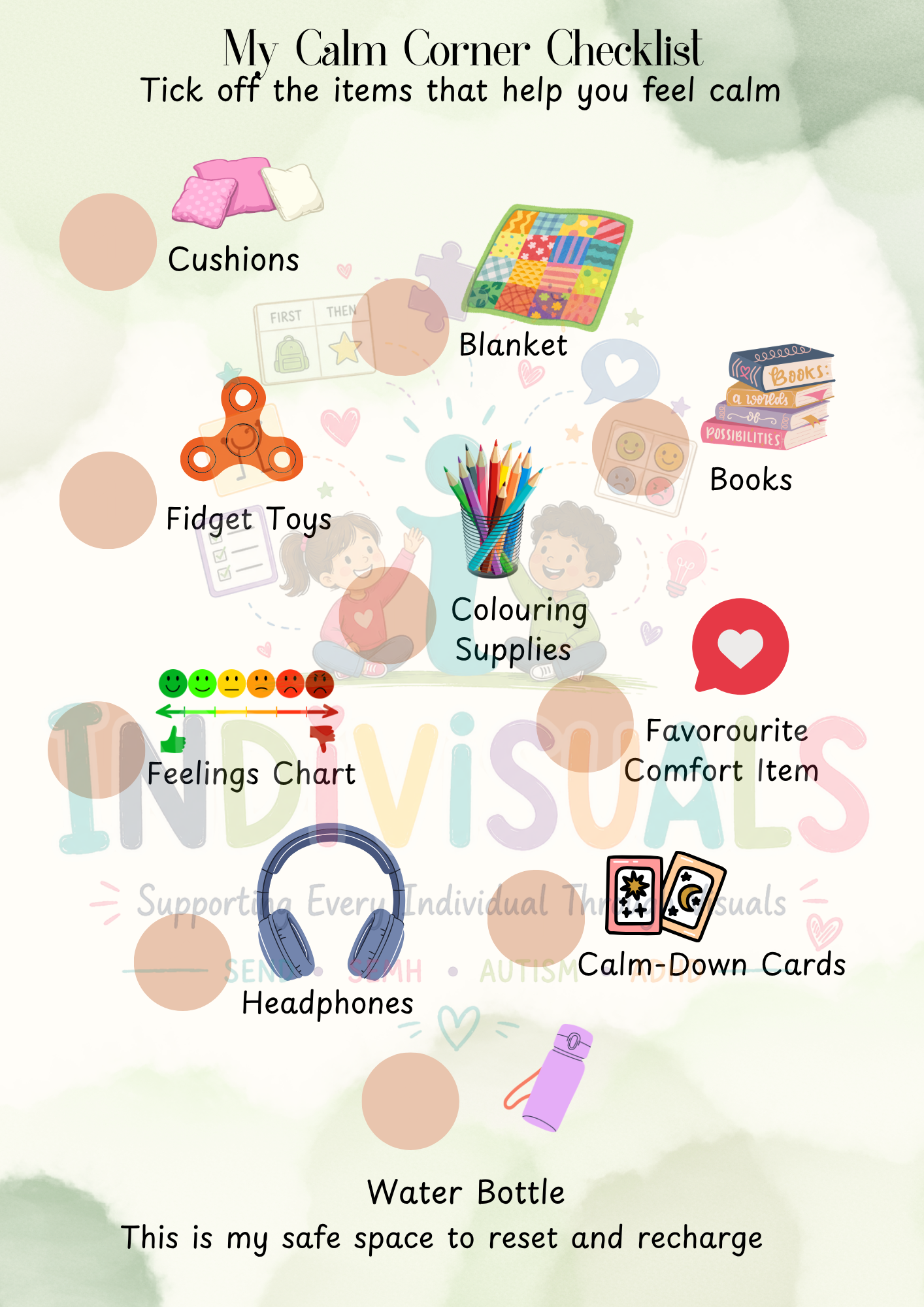 My Calm Corner Checklist