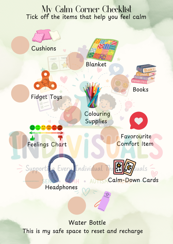 My Calm Corner Checklist