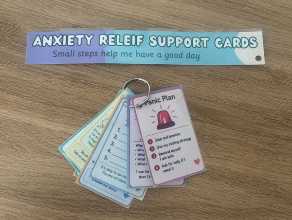 Anxiety Relief Support Cards - Keyring