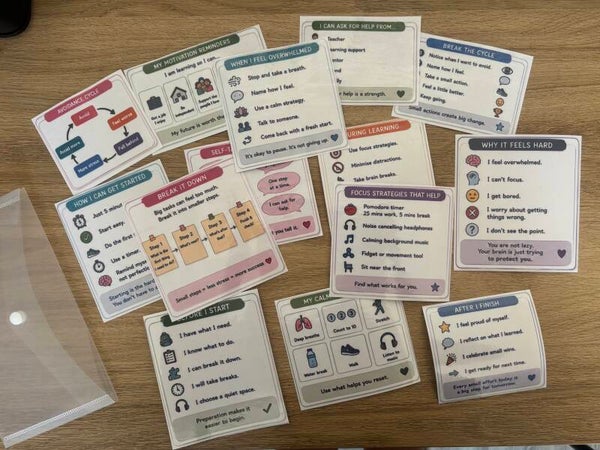 Learning Support - Focus & Emotional Regulation Prompt Cards