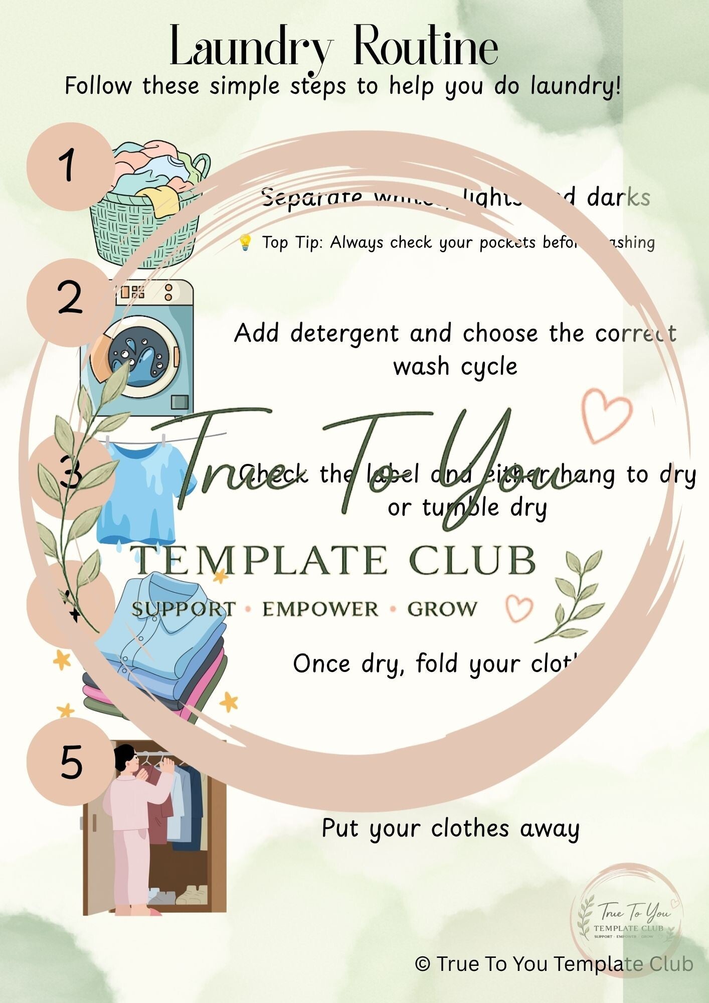 Visual Checklist: Laundry Routine Guide