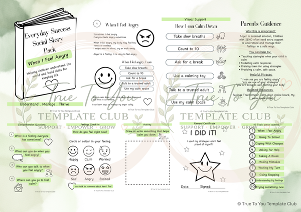 Social Story: When I Feel Angry (Pack)