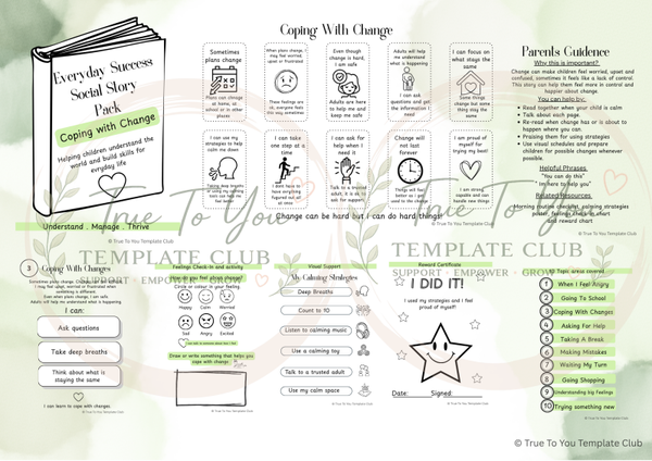 Social Story: Coping with change (Pack)