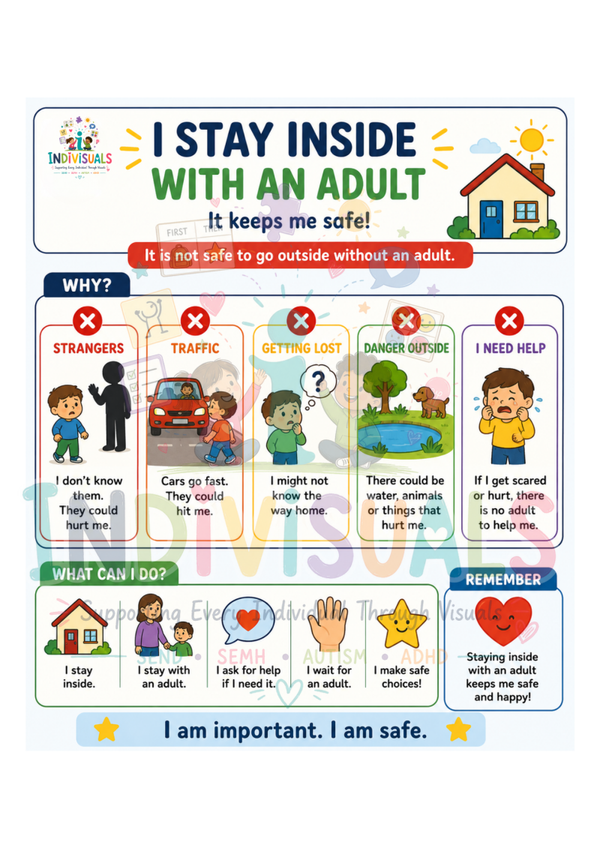 Safety - I stay inside with an Adult
