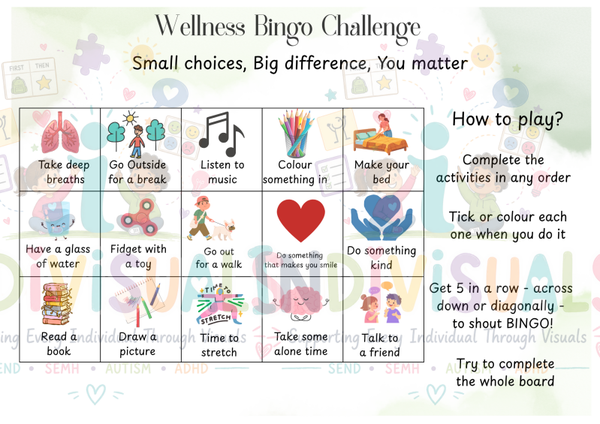 Independence game - Wellness Bingo Challenge