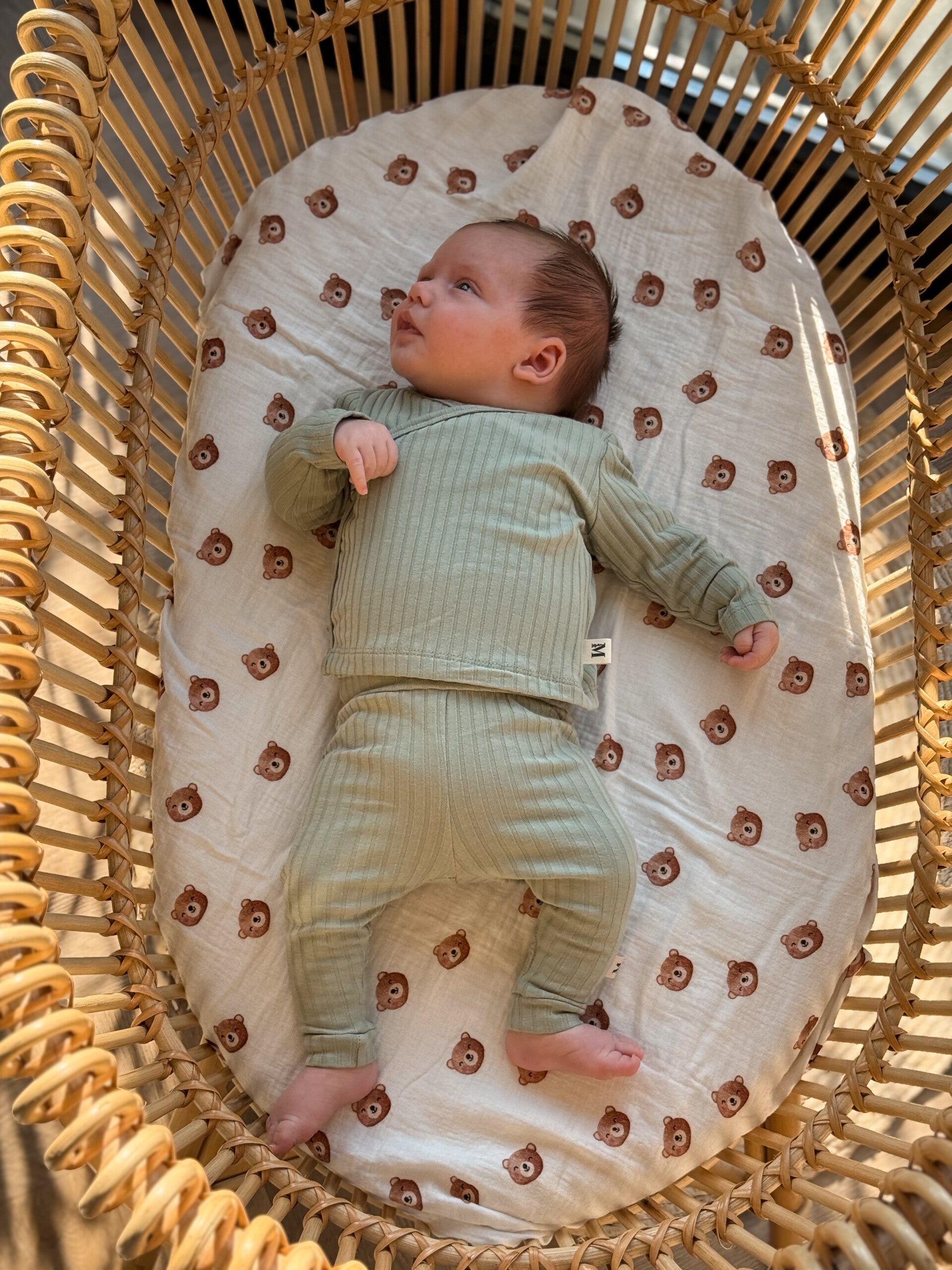 Overslag Dusty Green Brede Rib