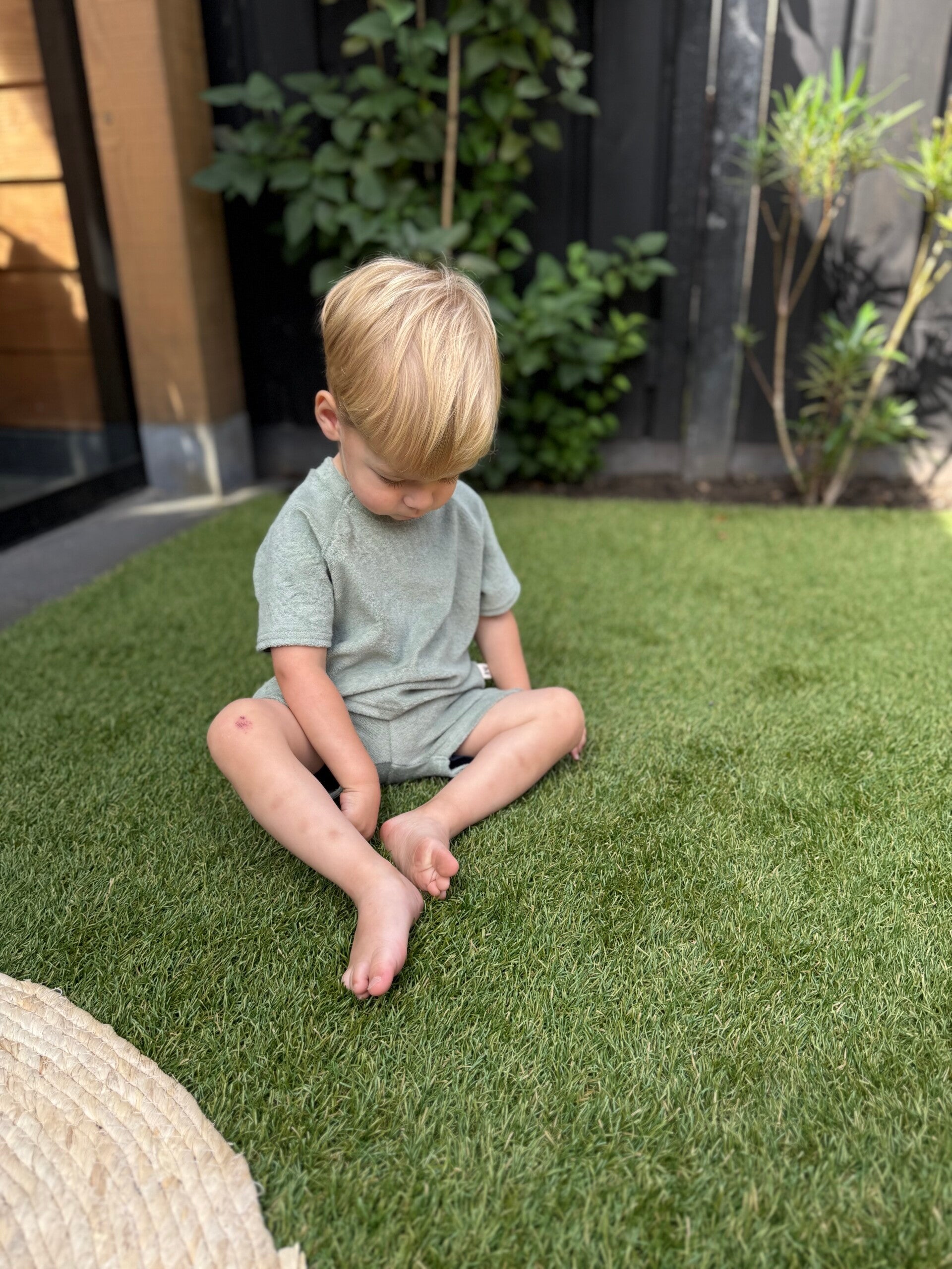 Badstof Dusty Groen Set