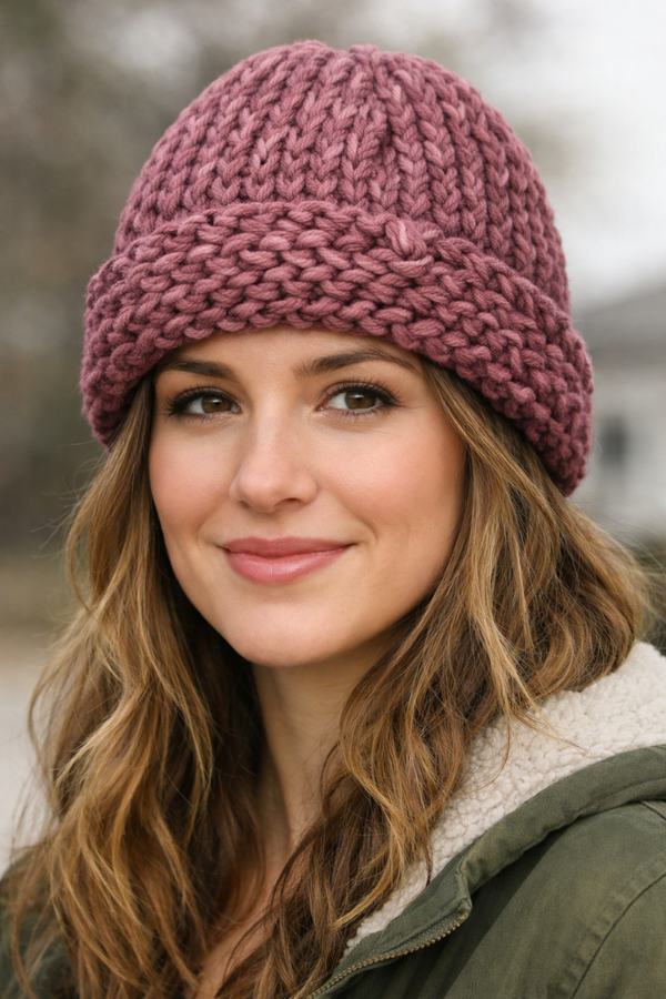 Cozy Handmade Crochet Beanie – Crafted by Mom