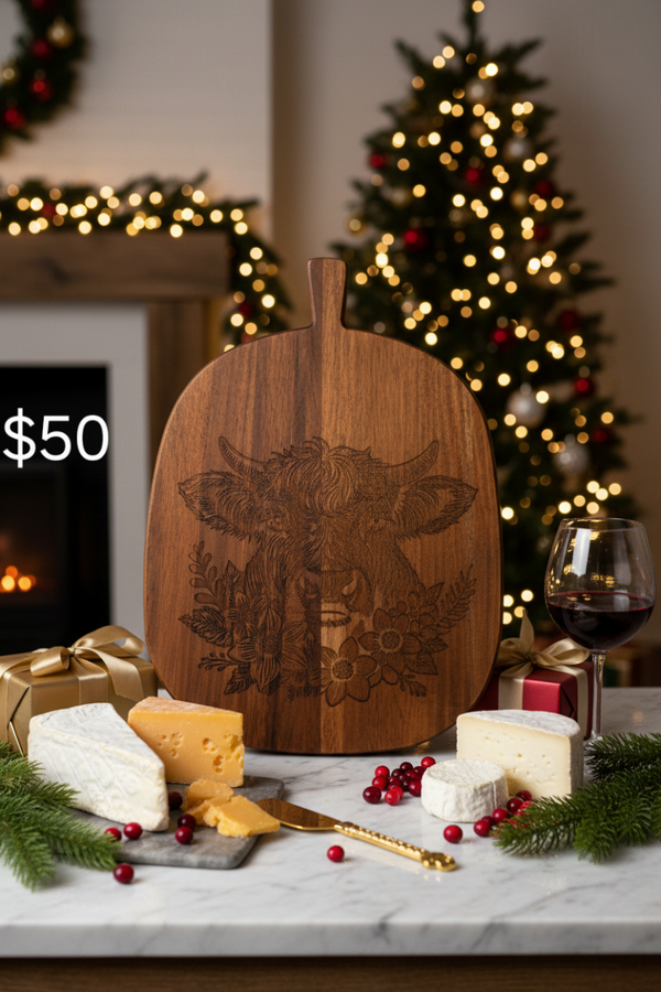 Highland Cow Charcuterie board