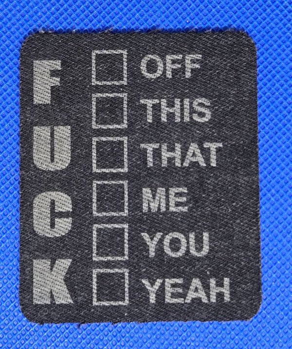 Fuck checklist