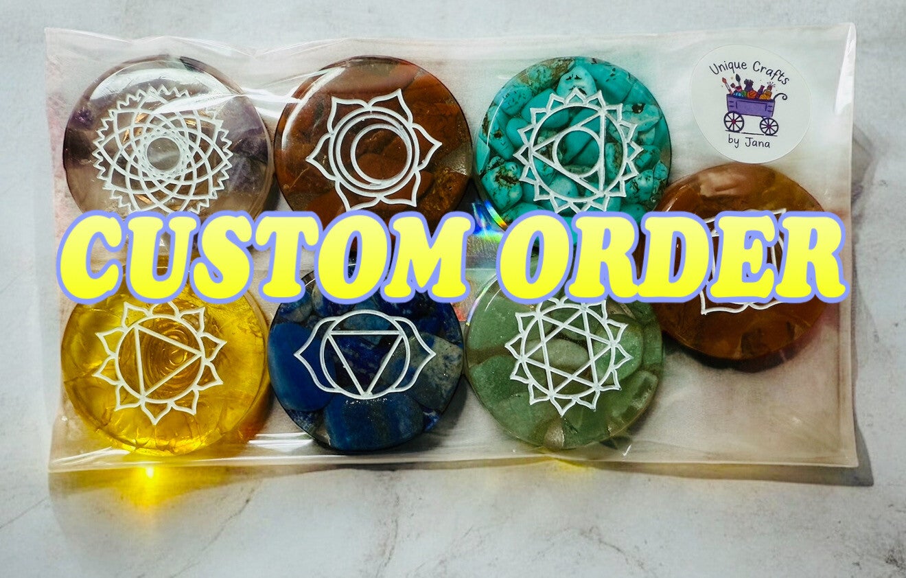 Custom 7 Orgonite Resin Discs