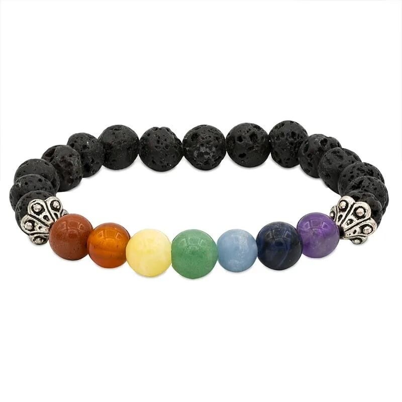 Bracelet roche de lave 7 chakra